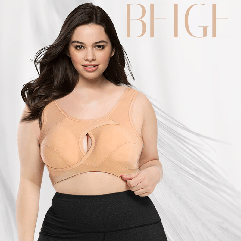 No Trace Sports Comfy Bra,【New】 5D Shaping Seamless Front Closure Plus Size  Bra (Beige,M) at  Women's Clothing store